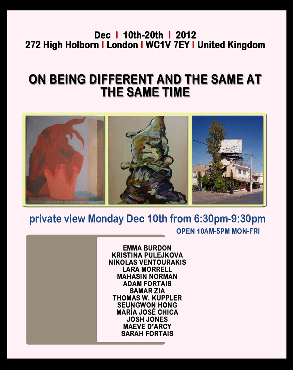 December 2012, London